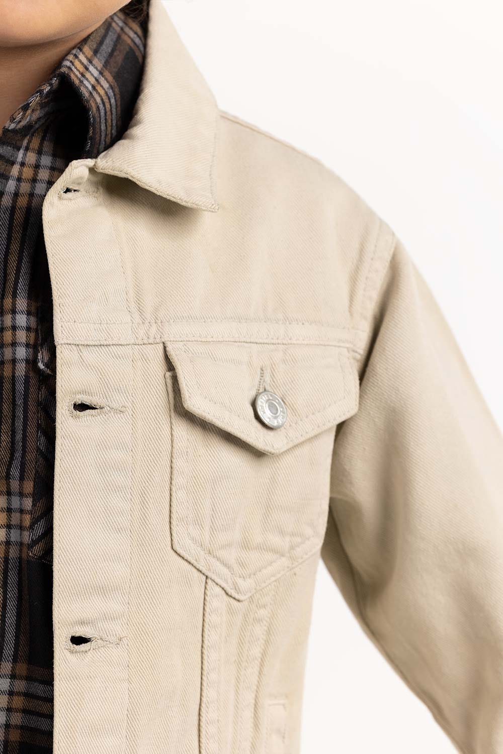 Junior Boy Khaki Jacket 224-310-053