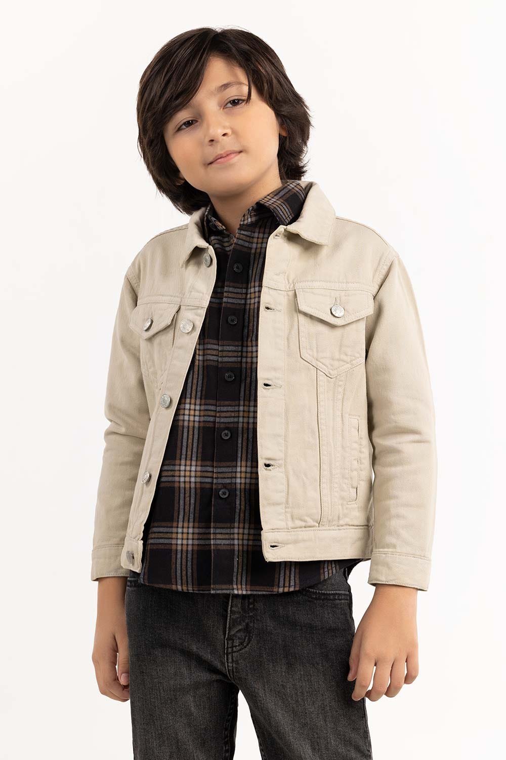Junior Boy Khaki Jacket 224-310-053
