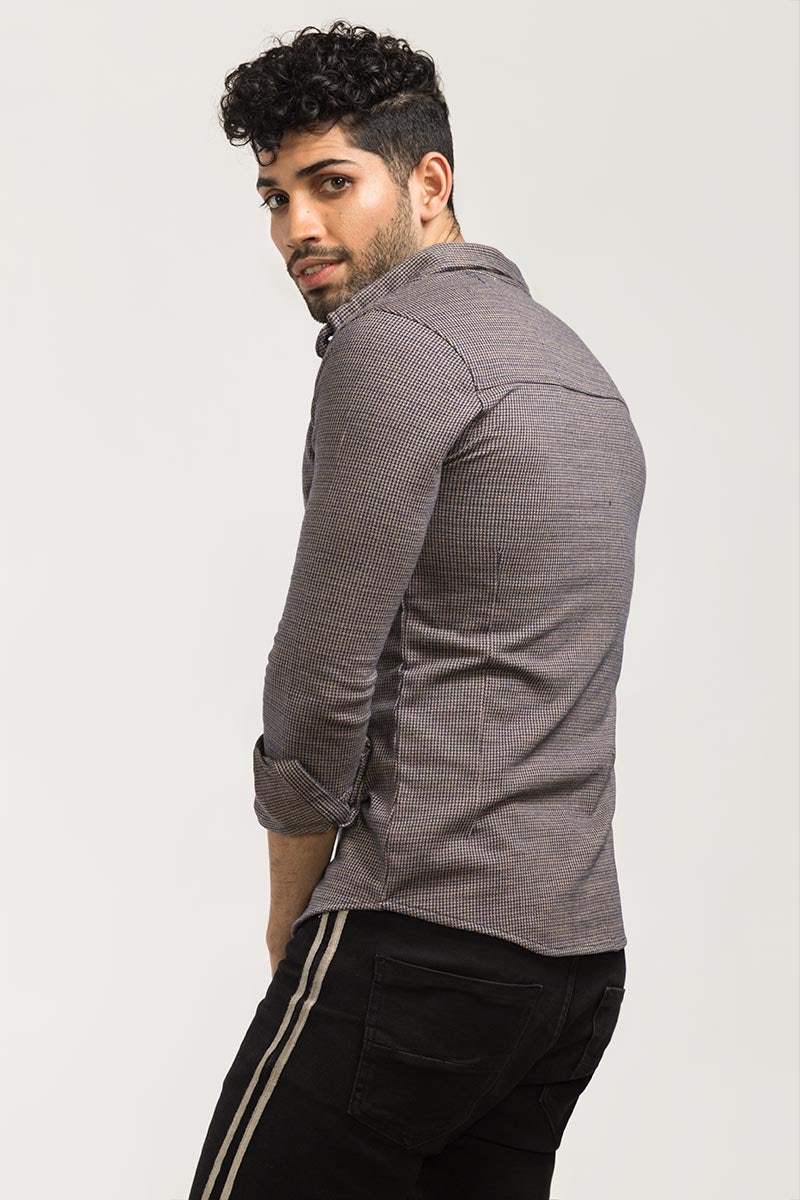 Khaki Casual Shirt FS-CS-KNIT-D04