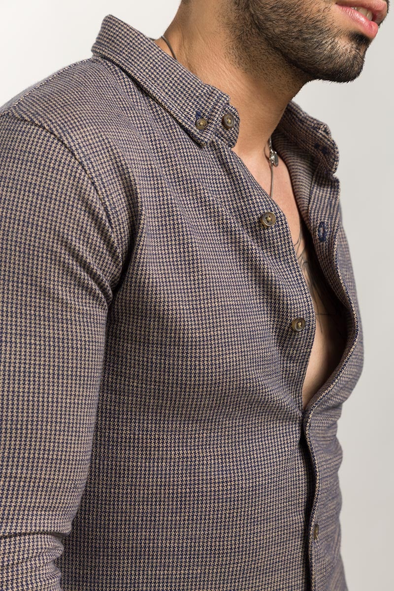 Khaki Casual Shirt FS-CS-KNIT-D04