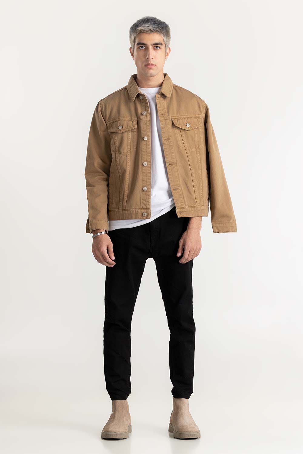 Khaki Non-Denim Jacket 224-110-046