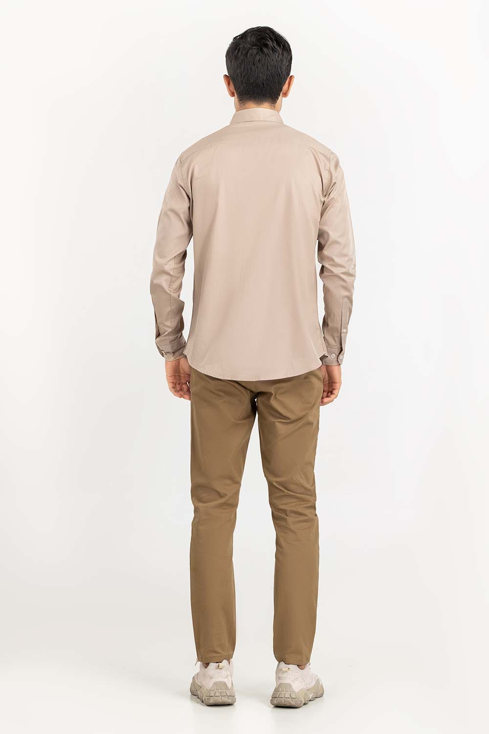 Khaki Solid Casual Shirt CS-PD22-014