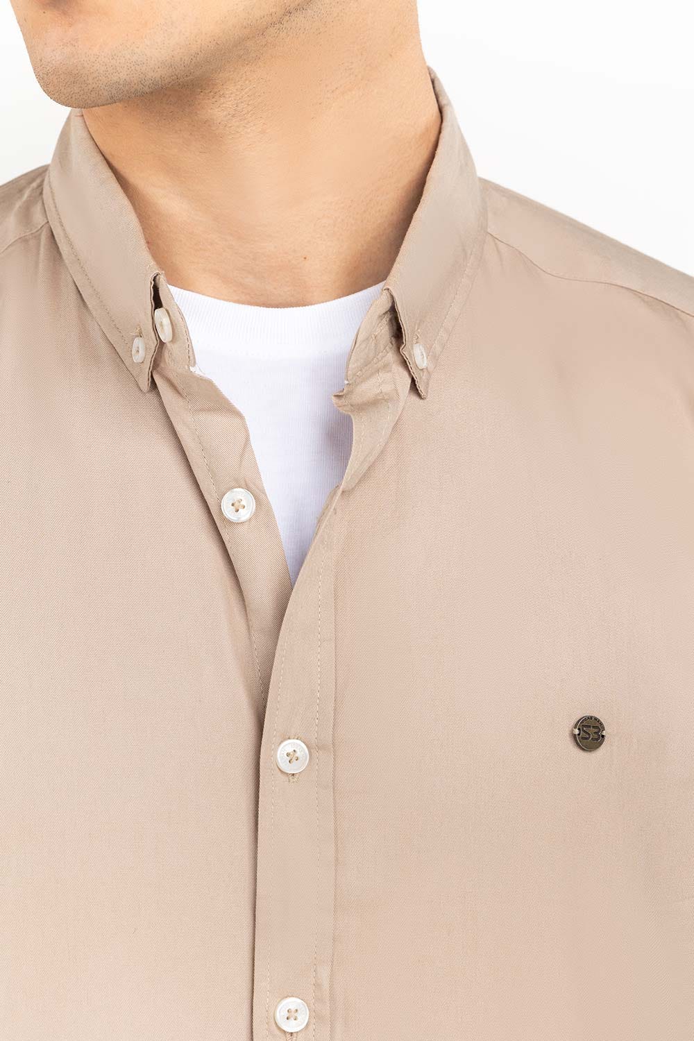 Khaki Solid Casual Shirt CS-PD22-014