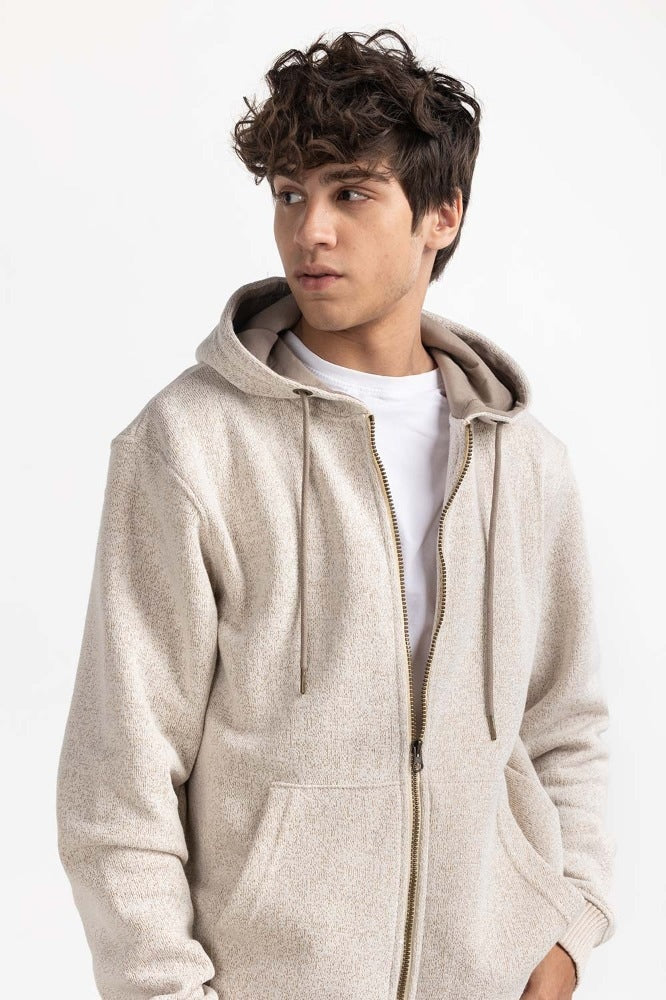 Khaki Textured Fashion Jacket MN-HDZ-WS23-005