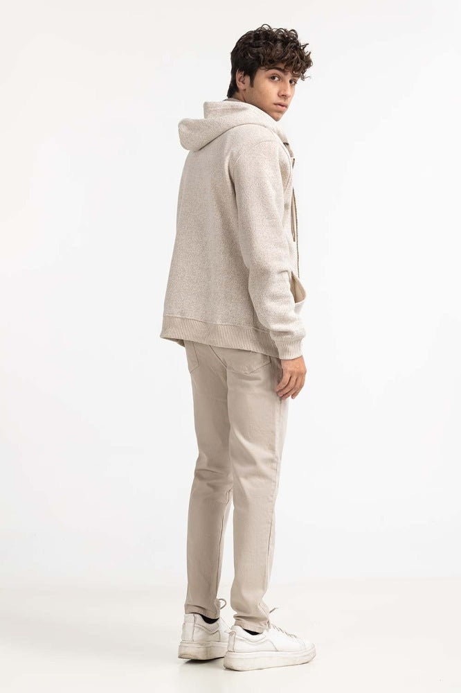 Khaki Textured Fashion Jacket MN-HDZ-WS23-005