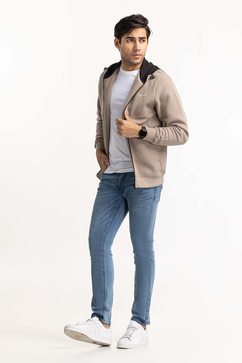 Khaki ZipUp Hoodie JKT-KNTHZ22-042