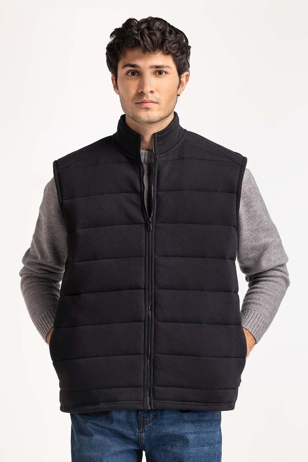 Knitted Puffer Vest MN-KNV-WS24-552