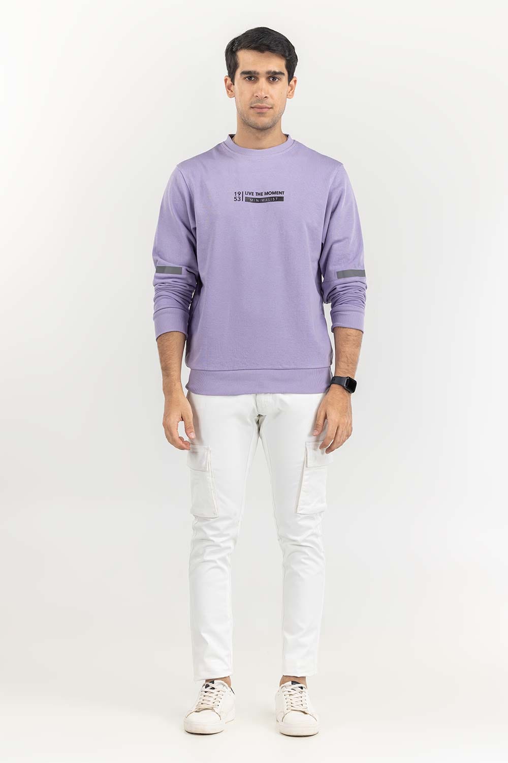 Lavender Basic Crew Neck SweatShirt SWS-F22-061