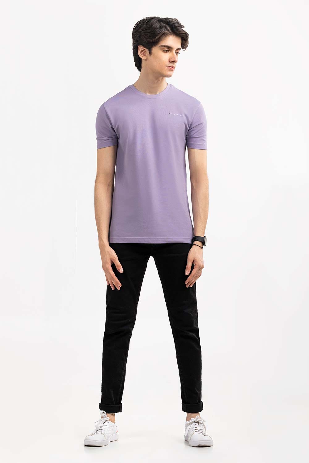 Lavender  Basic T-Shirt PK-CN-SIG-D15