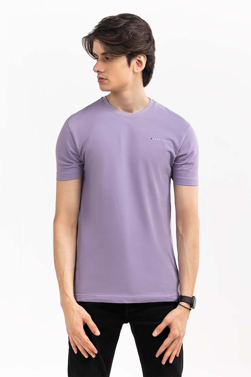 Lavender  Basic T-Shirt PK-CN-SIG-D15