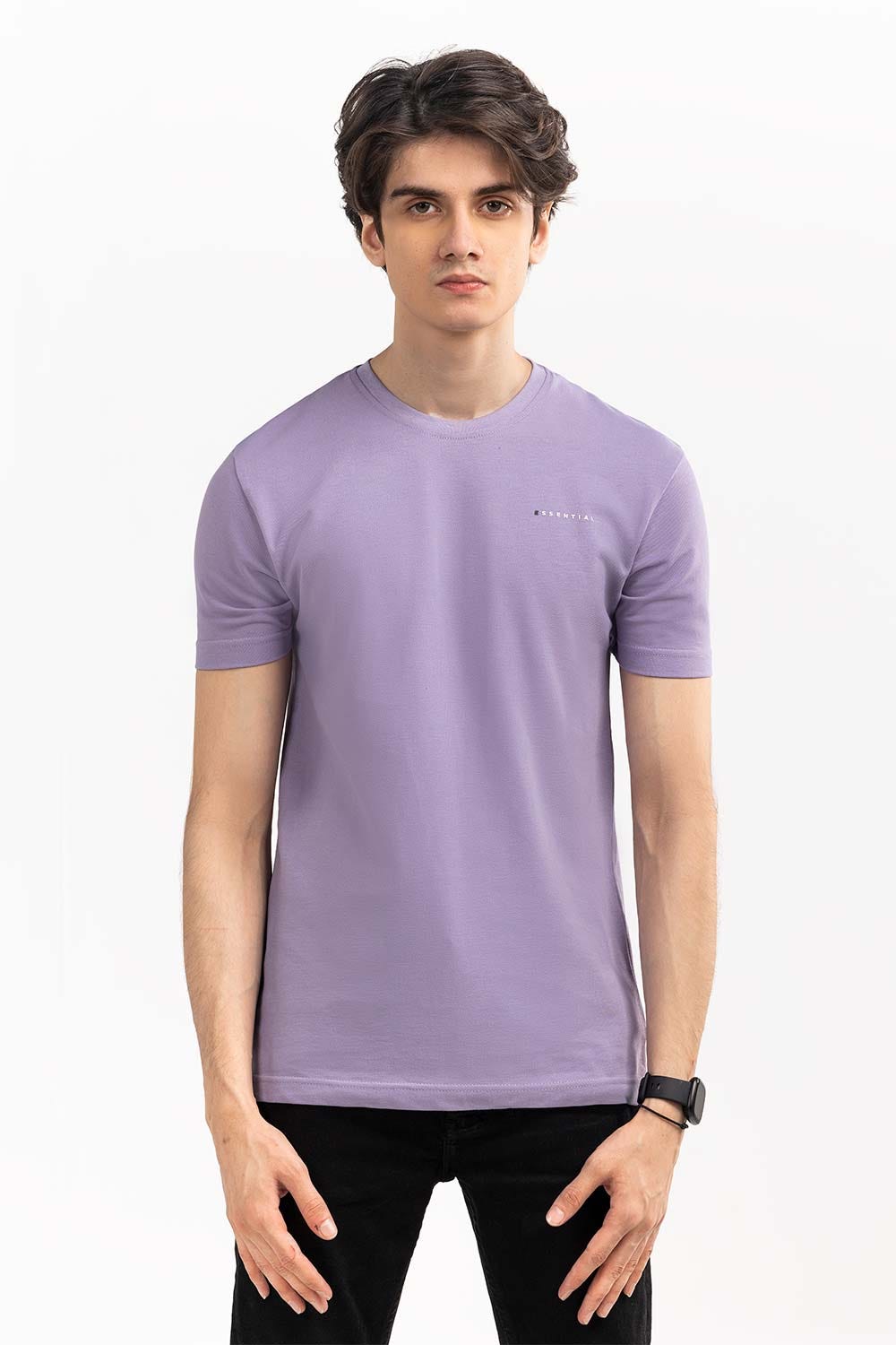 Lavender  Basic T-Shirt PK-CN-SIG-D15