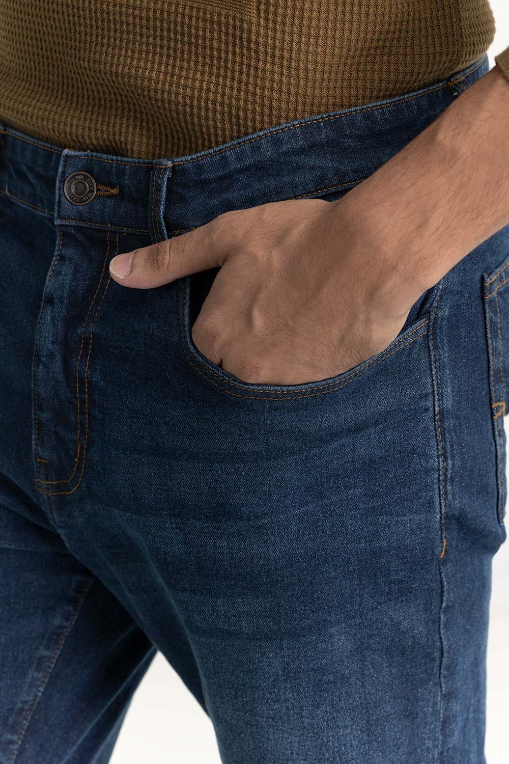 Light Blue Basic Skinny Fit Jeans 224-121-015