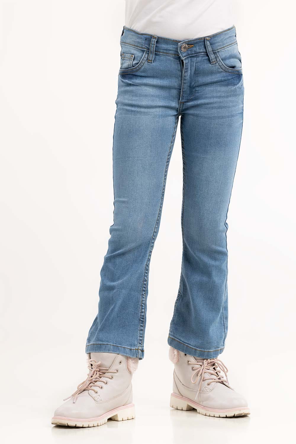 Junior Girl Light Blue Denim Jeans 224-421-006