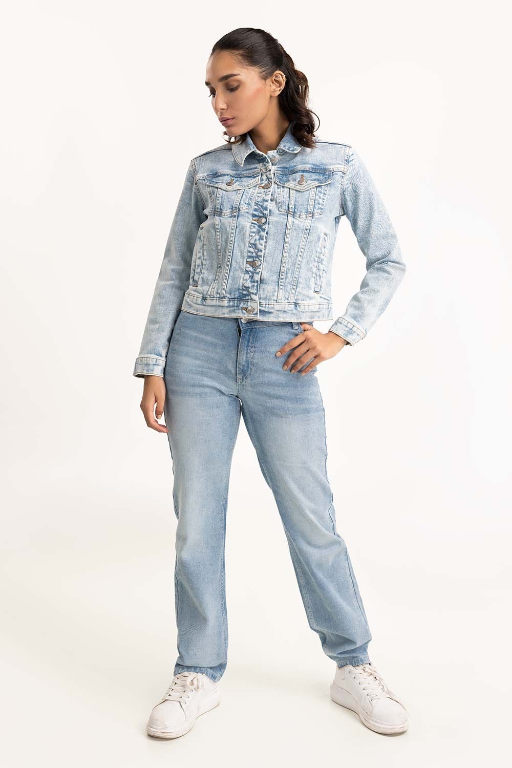 Light Blue Denim Jacket 224-210-010