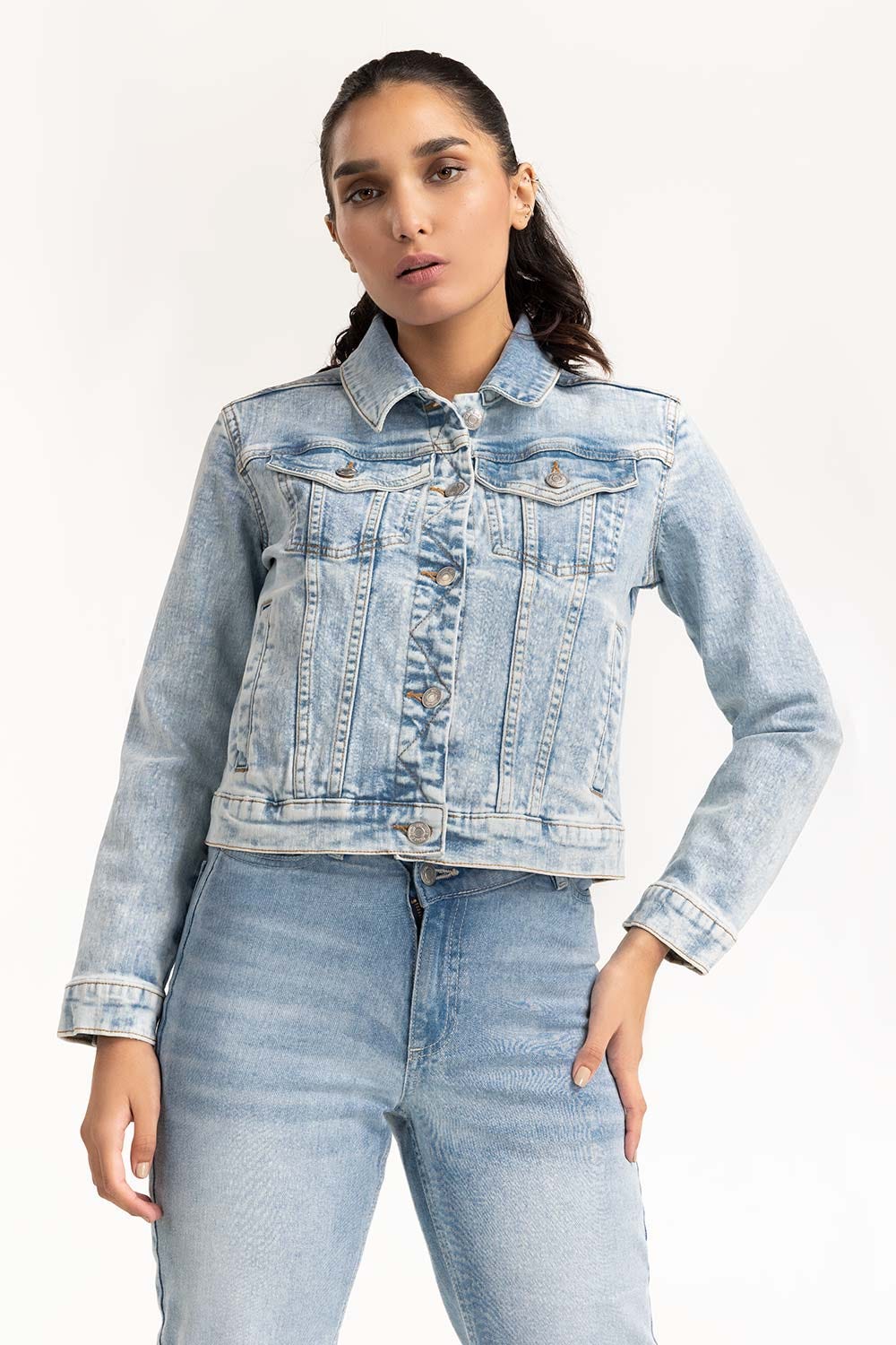 Light Blue Denim Jacket 224-210-010