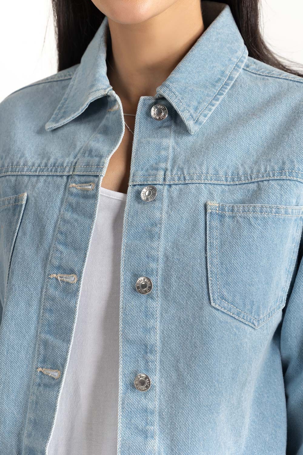 Light Blue Denim Jacket 224-210-029