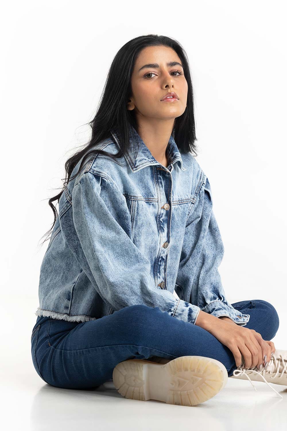 Light Blue Denim Jacket 224-210-091