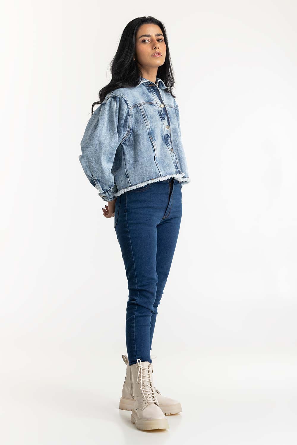 Light Blue Denim Jacket 224-210-091