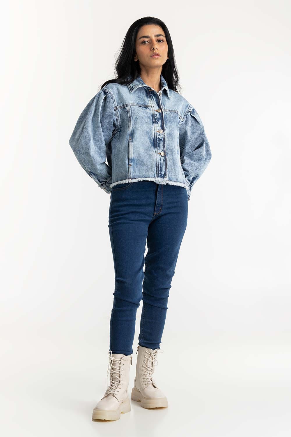 Light Blue Denim Jacket 224-210-091