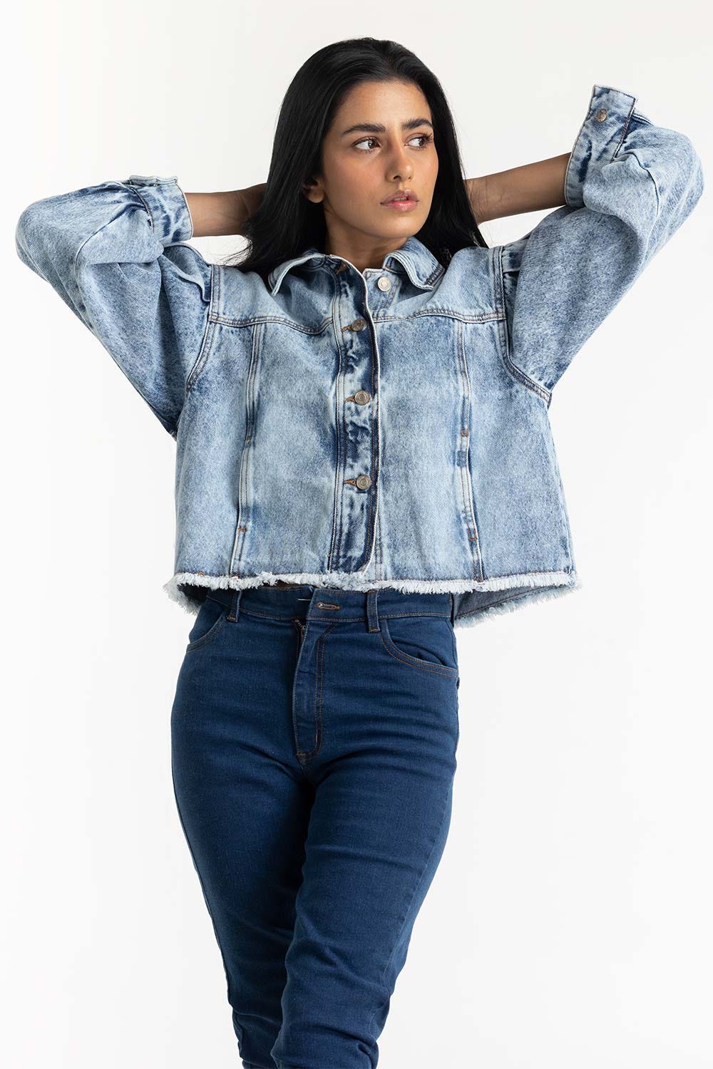 Light Blue Denim Jacket 224-210-091
