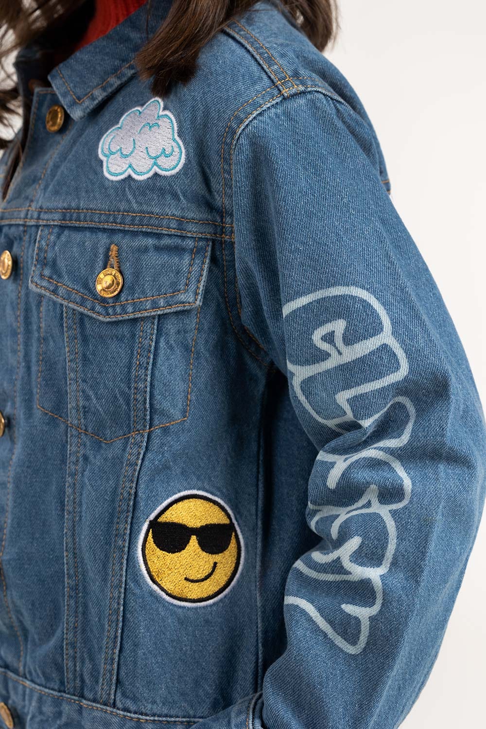 Junior Girl Light Blue Denim Jacket 224-410-045