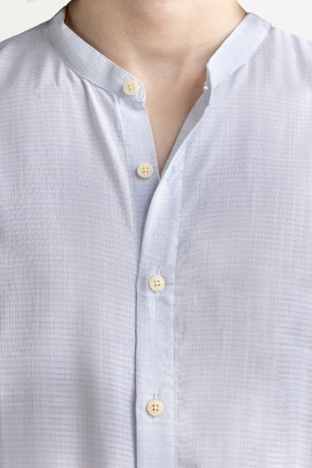 Light Blue Solid Casual Shirt MN-CS-SS24-042