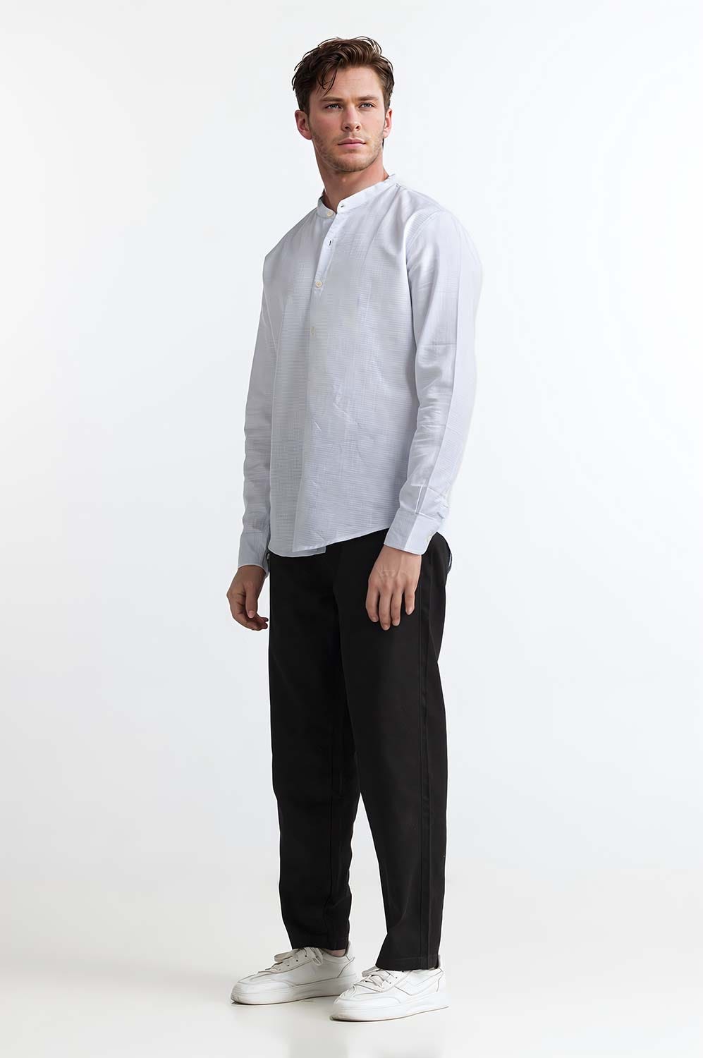 Light Blue Solid Casual Shirt MN-CS-SS24-042