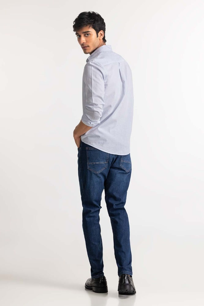 Light Blue Striped Casual Shirt MN-CS-SS24-001