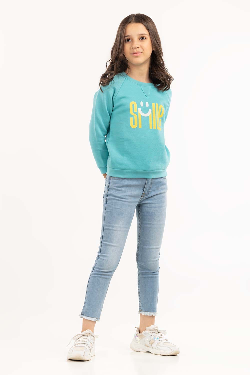 Toddler Girl Light Blue Sweatshirt 224-612-010