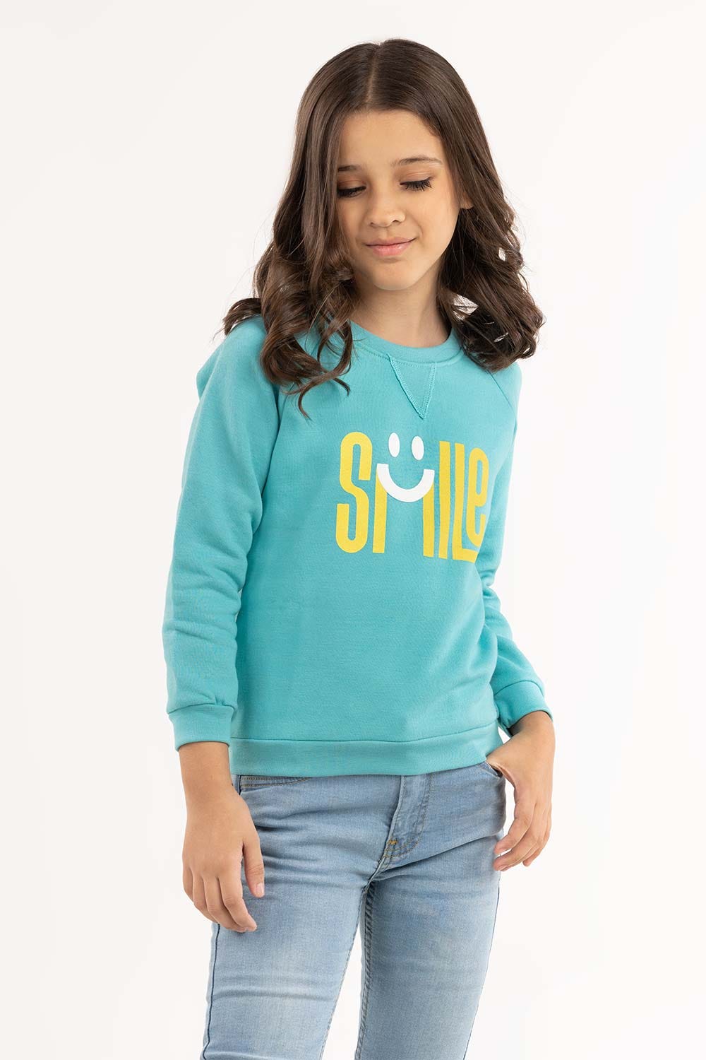 Toddler Girl Light Blue Sweatshirt 224-612-010