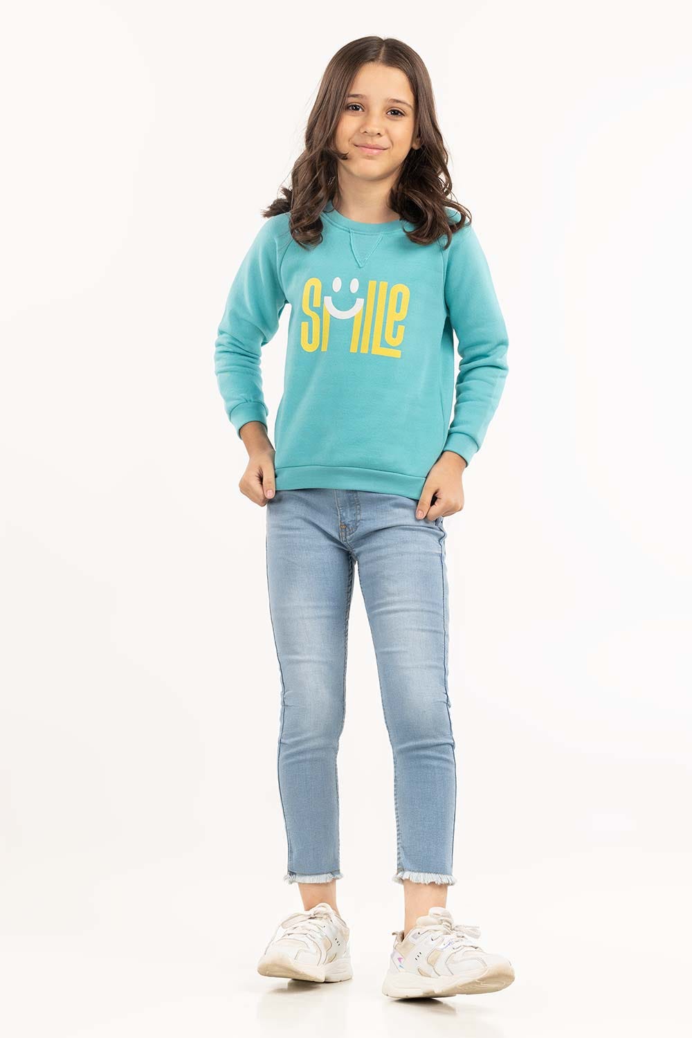 Toddler Girl Light Blue Sweatshirt 224-612-010
