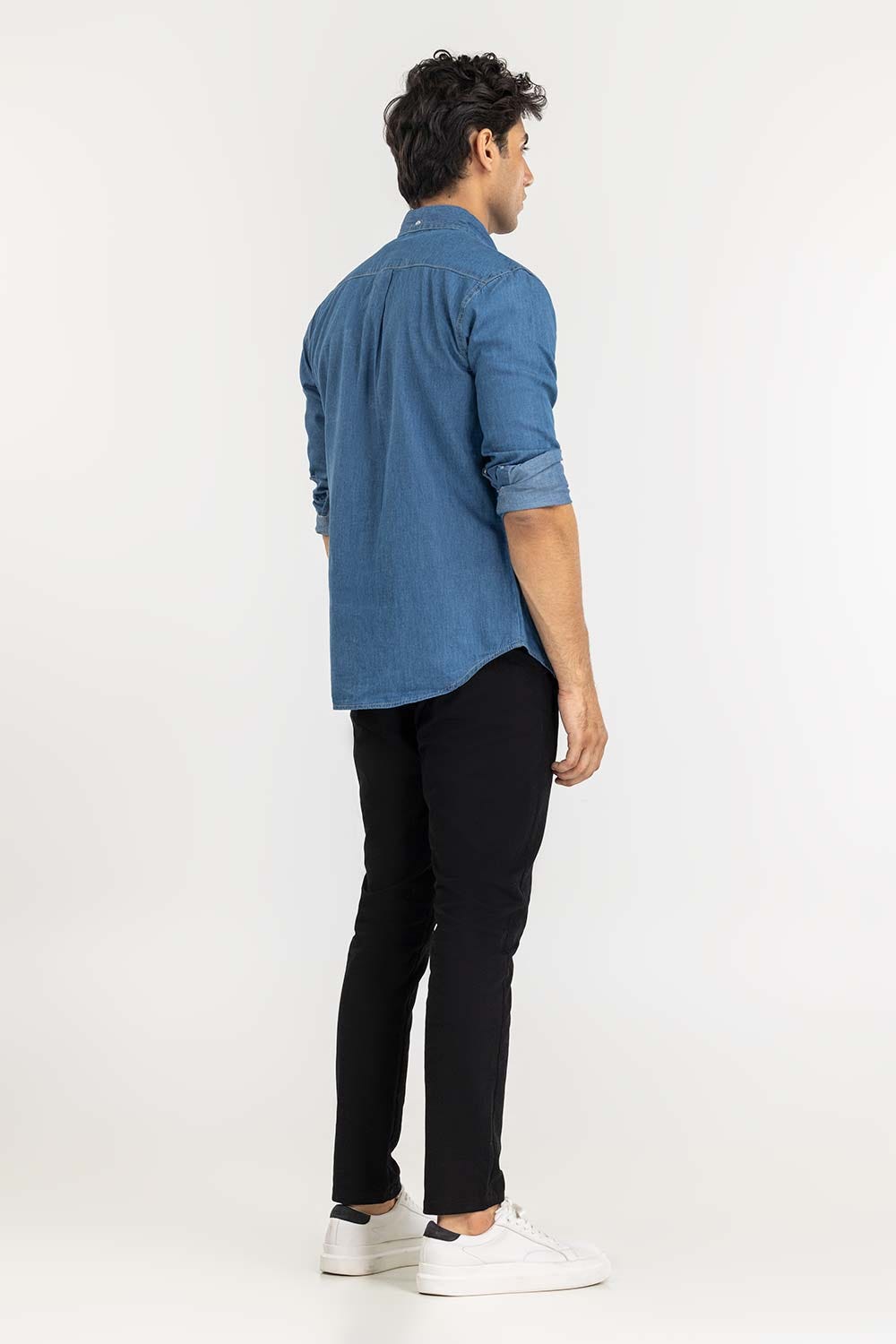 light blue Yarn Dyed Casual Shirt M-DNM-S-012 CS