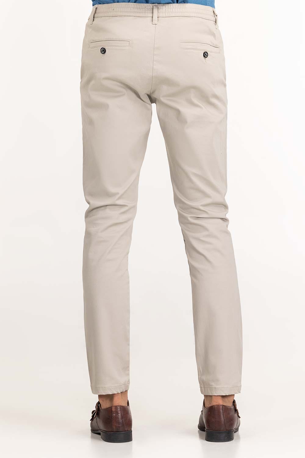 Light Grey Basic Dyed Khaki Pant TR-KHPD22-053