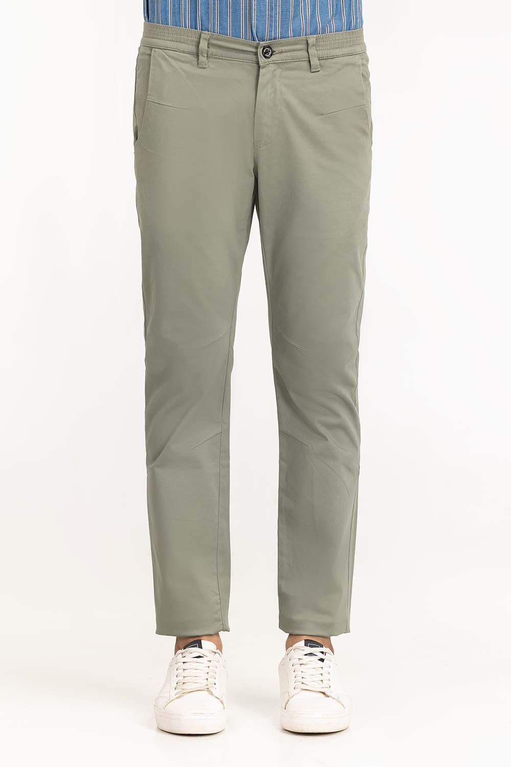 Light Olive Basic Dyed Khaki Pant TR-KHPD22-052