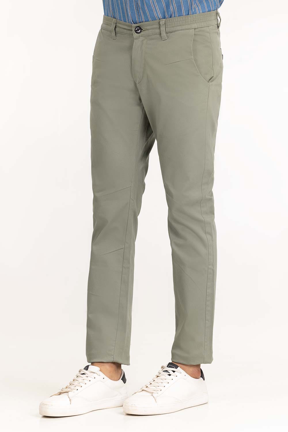 Light Olive Basic Dyed Khaki Pant TR-KHPD22-052