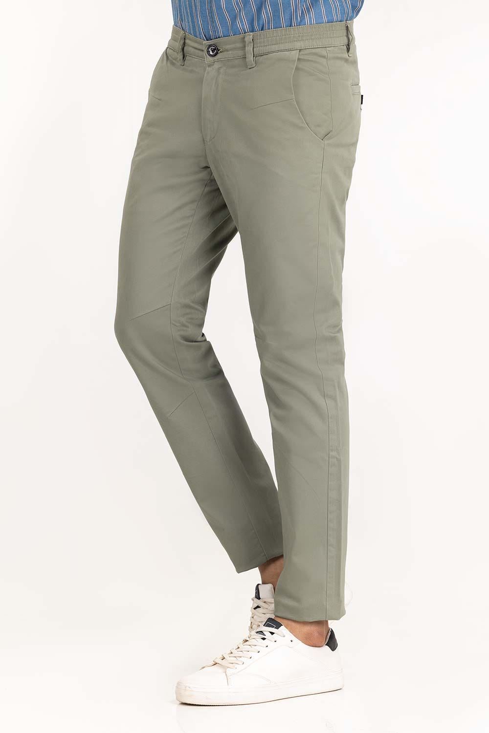 Light Olive Basic Dyed Khaki Pant TR-KHPD22-052