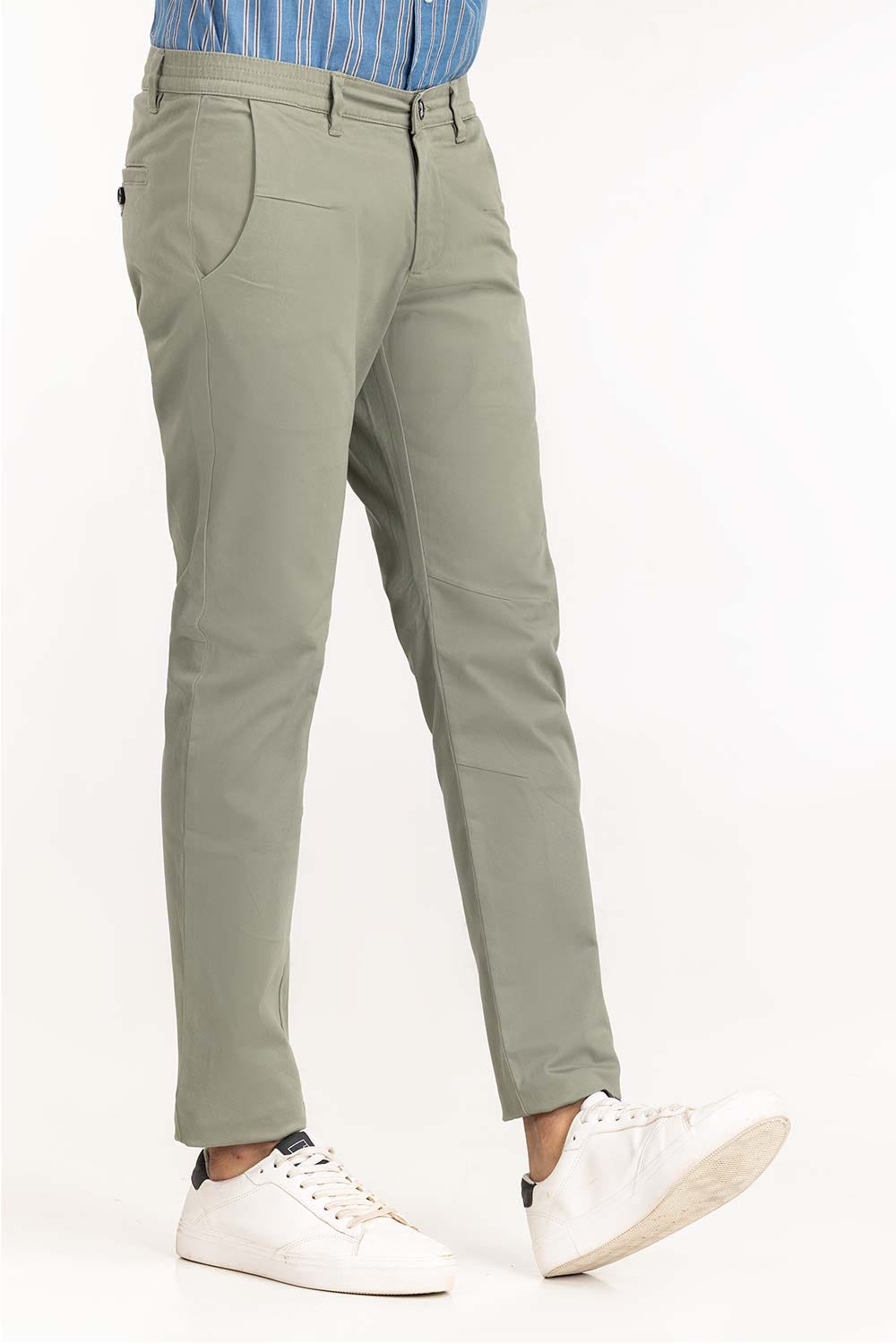 Light Olive Basic Dyed Khaki Pant TR-KHPD22-052