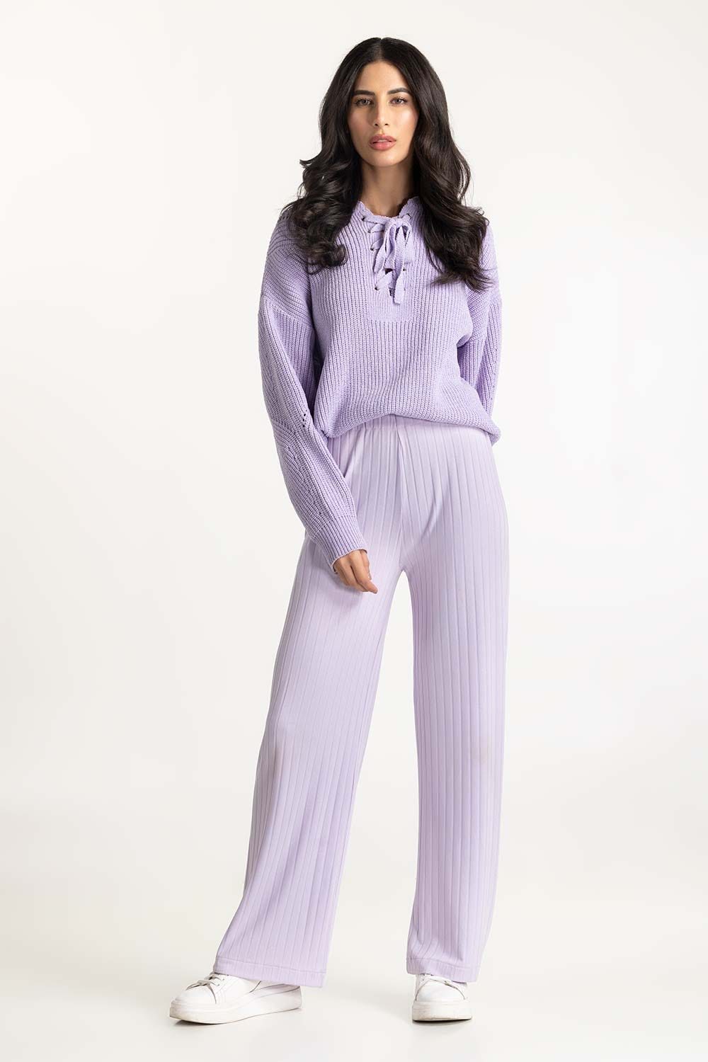 Lilac Knit Sweater 224-211-026