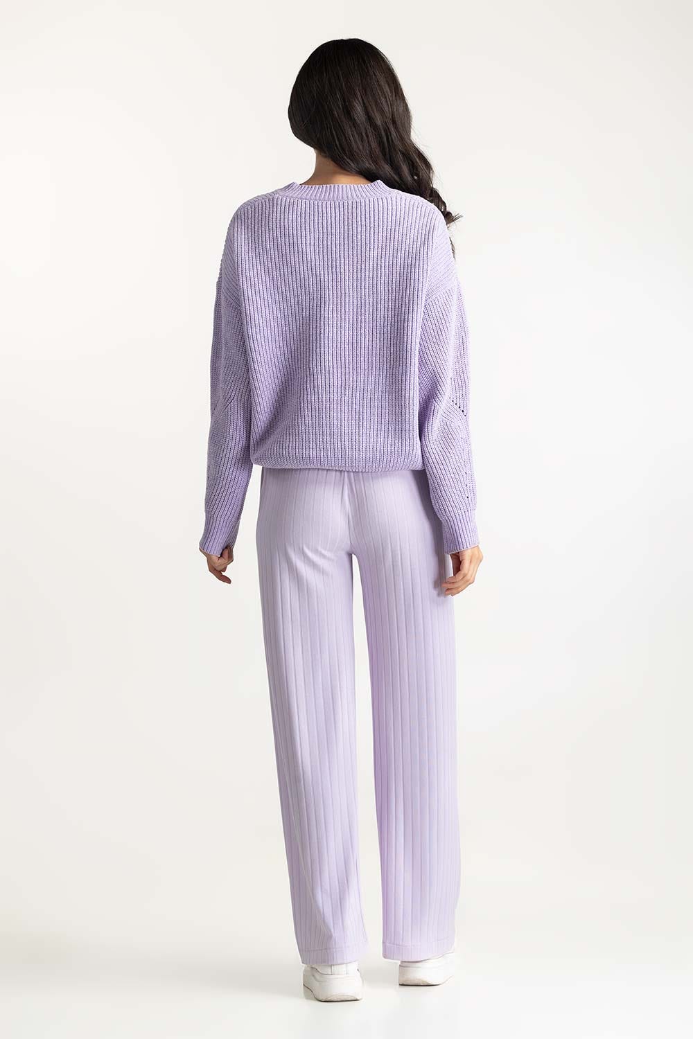 Lilac Knit Sweater 224-211-026