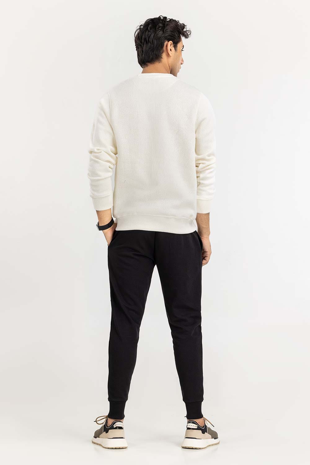 Lime Basic Knitted Sweat Shirt SWS-B22-086