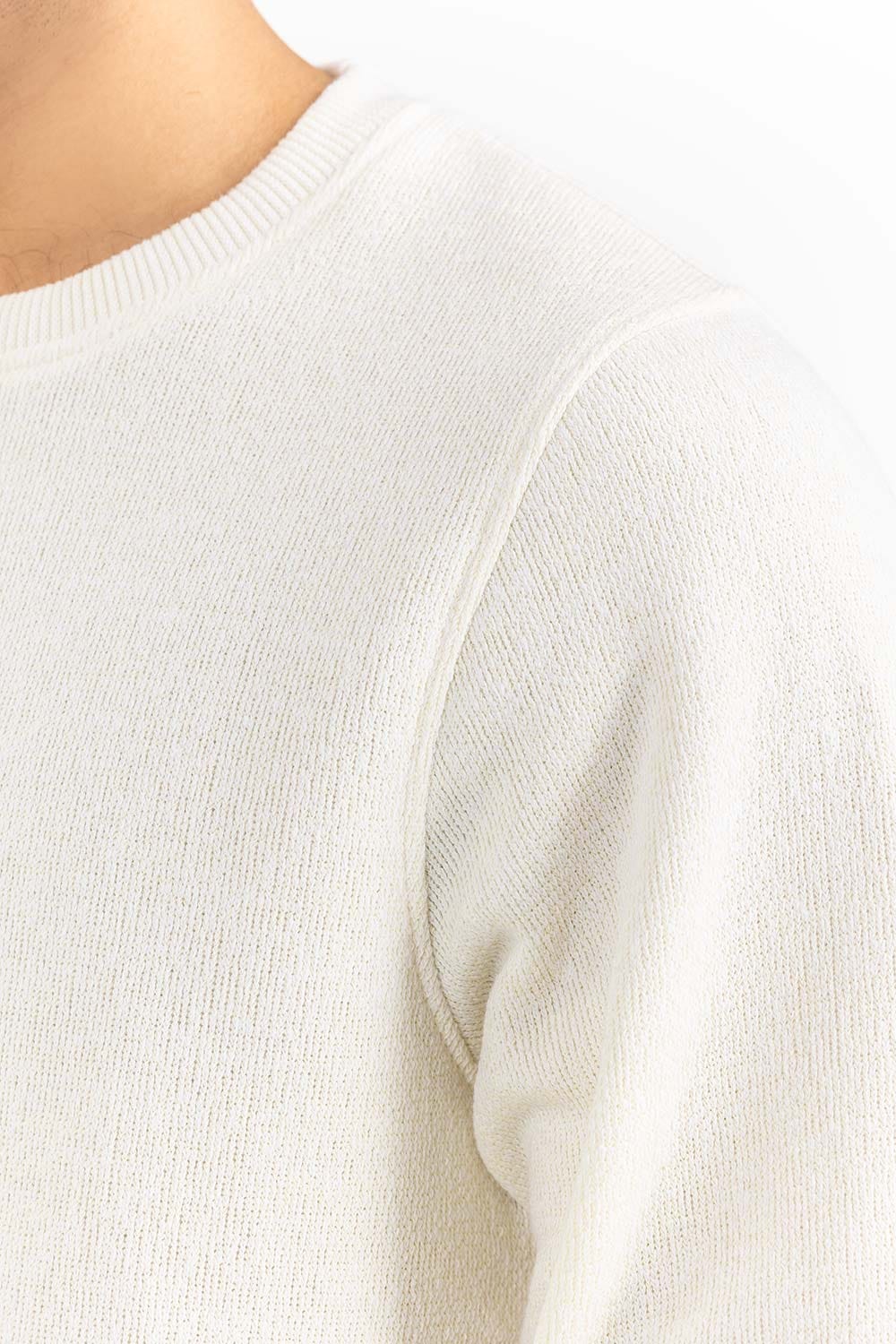 Lime Basic Knitted Sweat Shirt SWS-B22-086