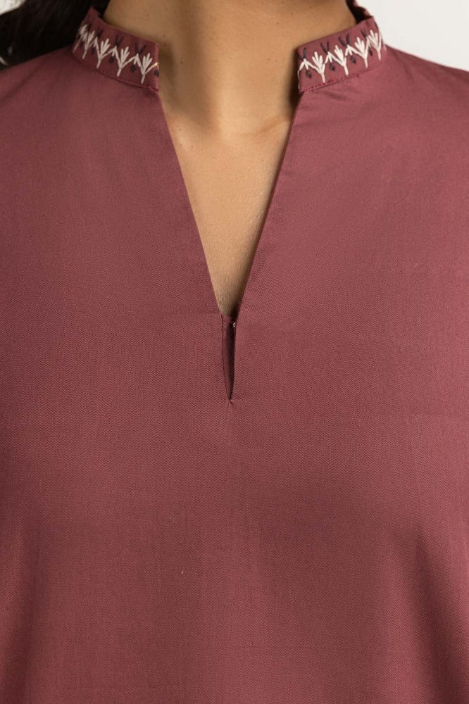 Maroon Basic Blouse WM-BLS23-007