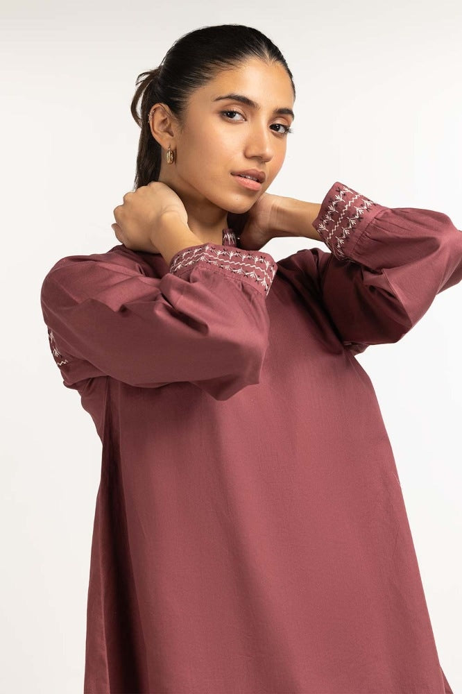 Maroon Basic Blouse WM-BLS23-007