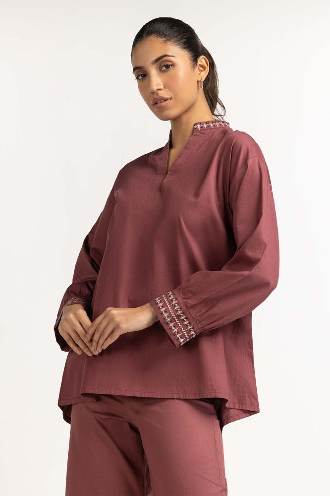 Maroon Basic Blouse WM-BLS23-007