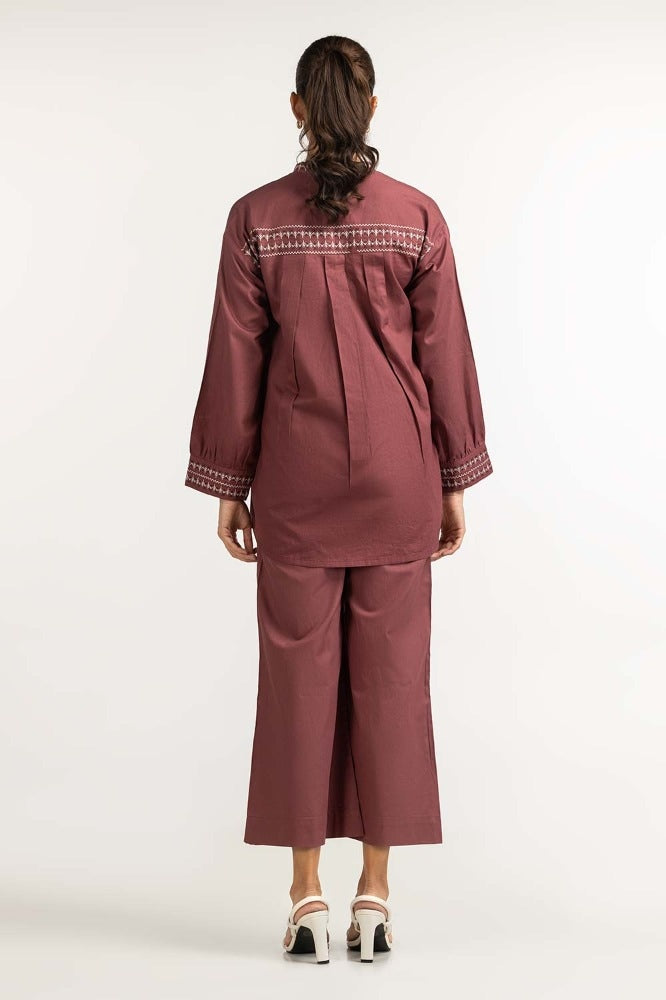 Maroon Basic Blouse WM-BLS23-007