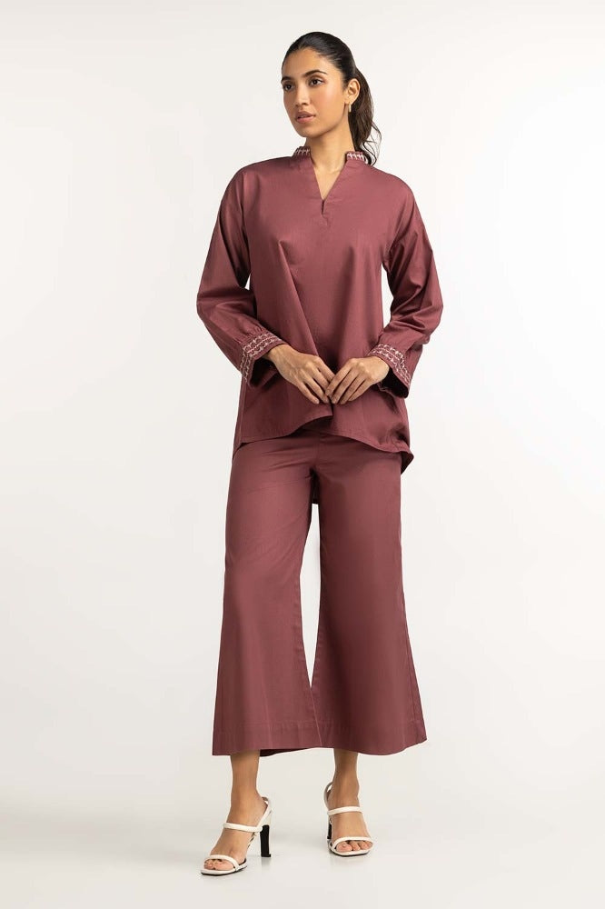 Maroon Basic Blouse WM-BLS23-007