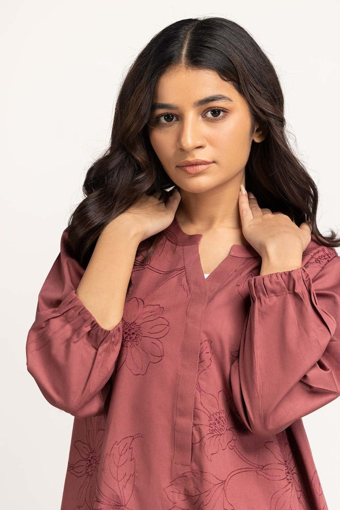 Maroon Basic Dress WM-DRSWS23-011