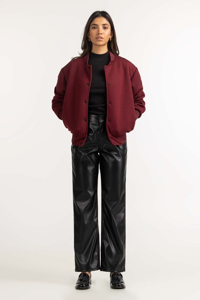 Maroon Basic Jacket WM-JKT-WS23-097
