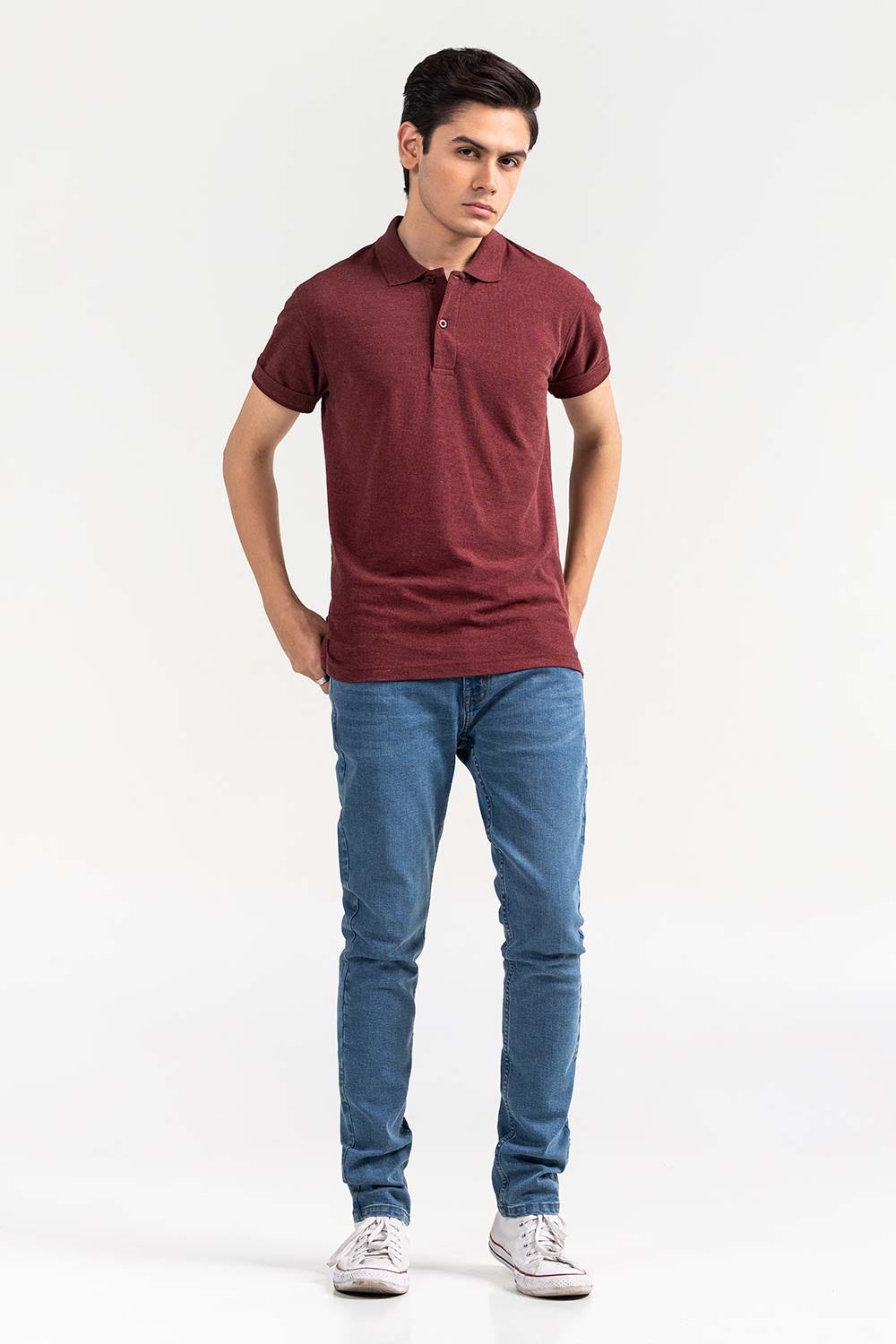 Maroon Basic Polo PKP-SB-125