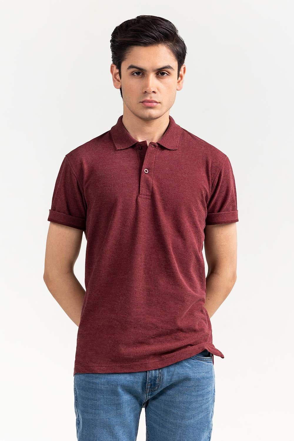 Maroon Basic Polo PKP-SB-125